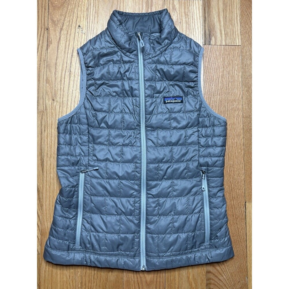 Patagonia Nano Puff Vest Womens XS Small Gray Primaloft Insulated Quilted Zip